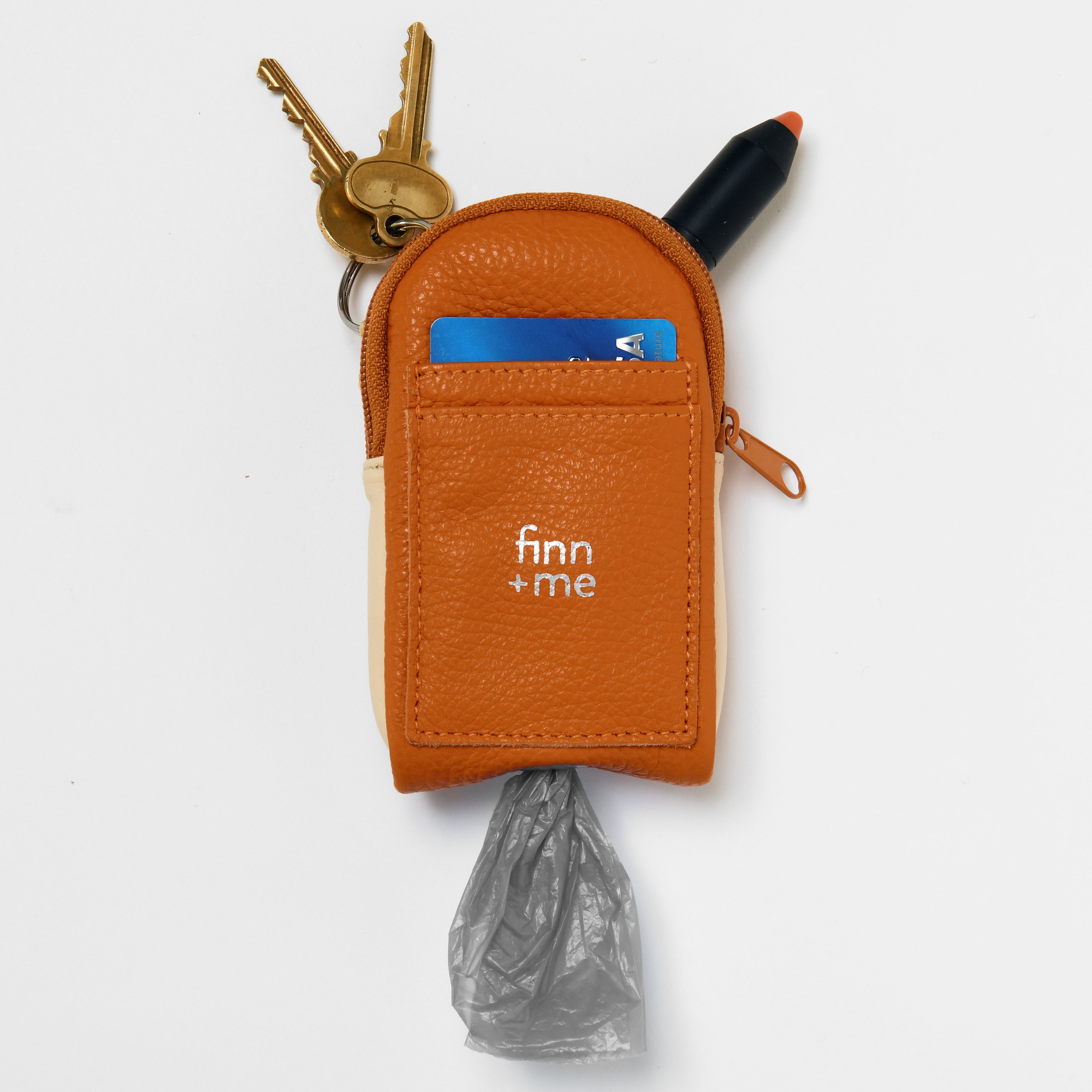 Dog Poop Bag Holder The Pooch Purse Burnt Orange Finn Me